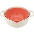 Zocns Pivoting Vegetable Wash and Drain Bowl Set 27 cm Coral - Product view